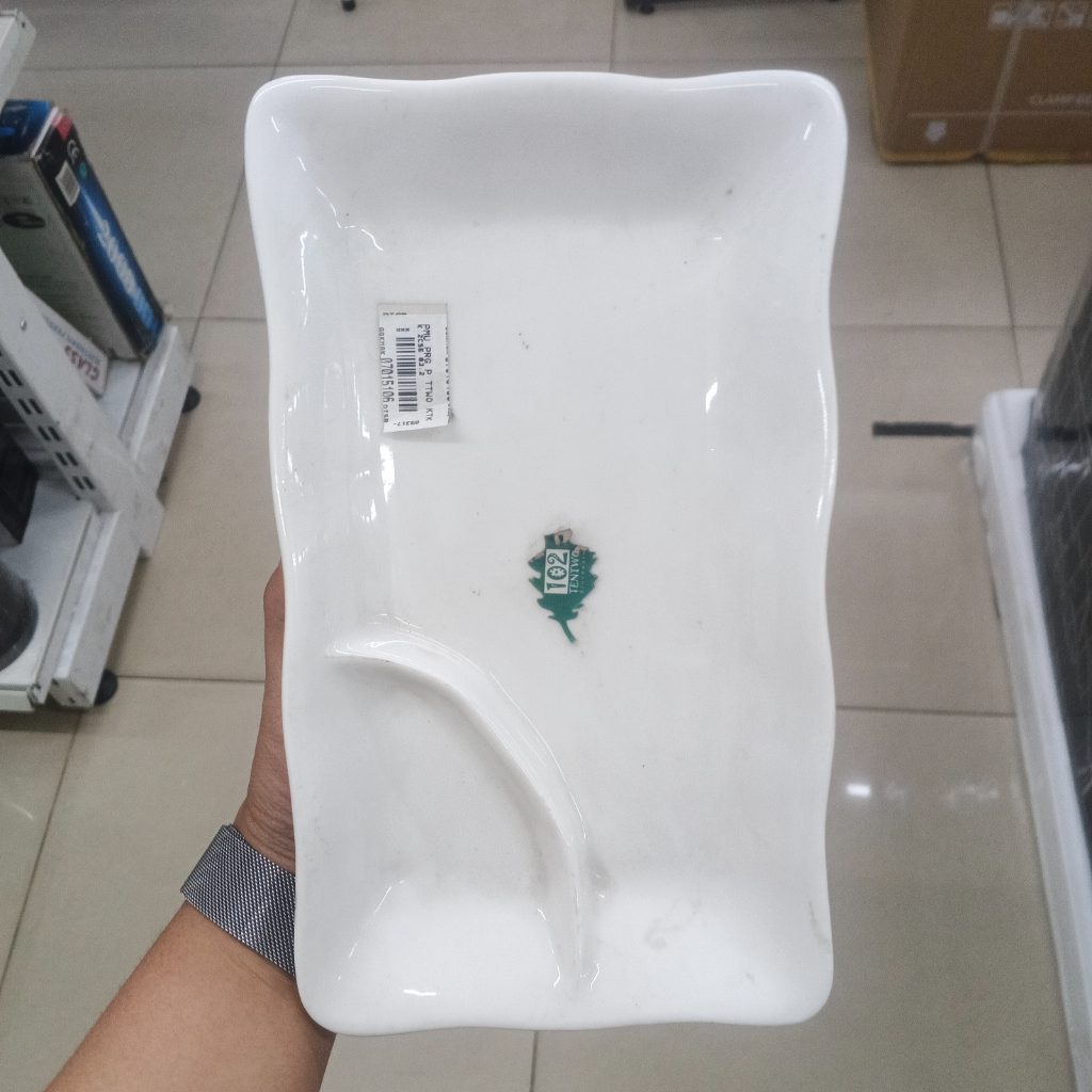 GE - Piring Keramik 2 Sekat 25 Cm