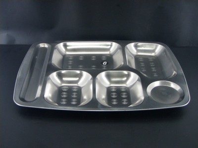 GE - Piring Stainless Steel 6 Sekat