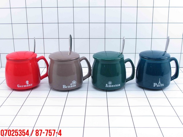 GE - Gelas Teh / Kopi Tutup Dengan Sendok