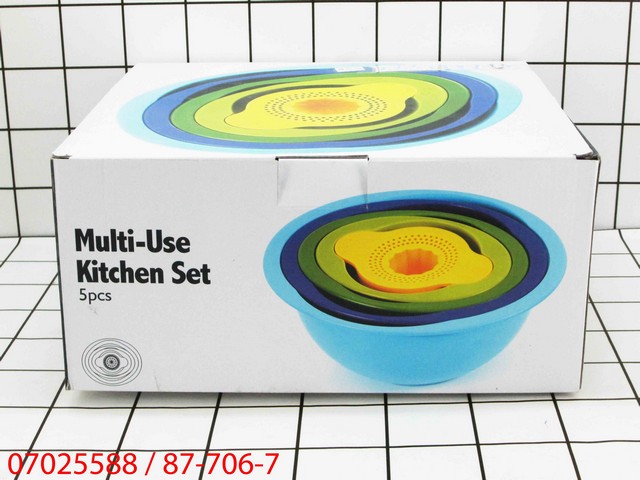 Baskom Set Serbaguna 5 Pcs Dengan Saringan