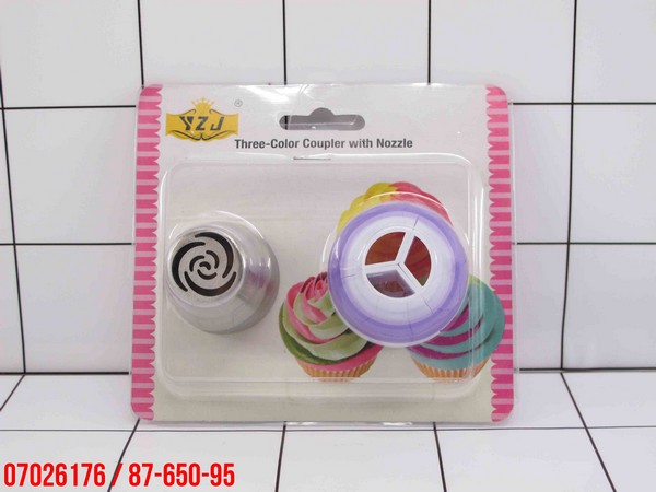 GE - Alat Dekorasi Hias Kue Three Colour Coupler