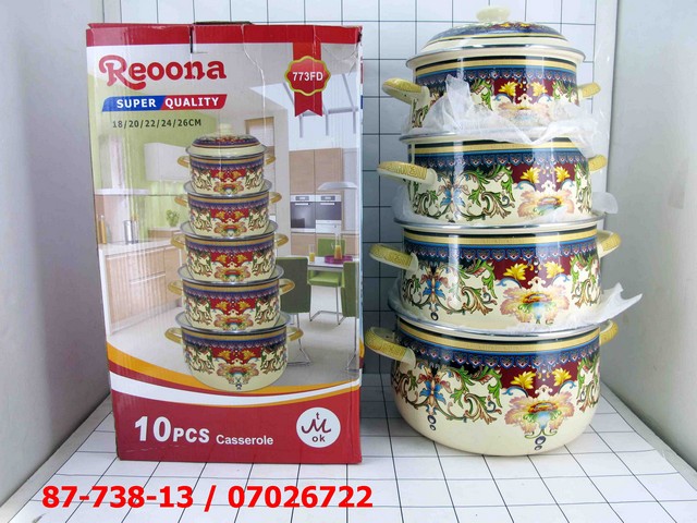 Panci Enamel Reoona 10 Pcs 773FD