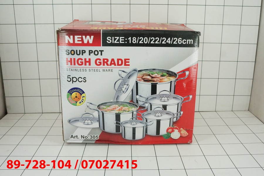 Panci Set Stainless Steel 5 Pcs