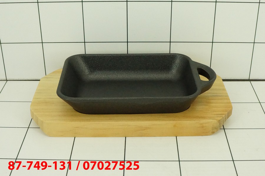 FryPan Cast Iron with Board / Wajan 14 x 10 Cm