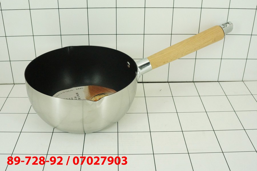 Panci Susu Stainless 18 Cm Pegangan Kayu