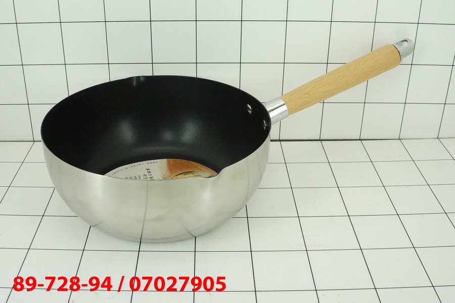 Panci Susu Teflon Gagang Kayu 22 Cm