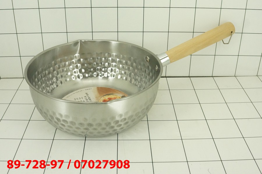 Panci Susu Stainless Steel Gagang Kayu 22 Cm