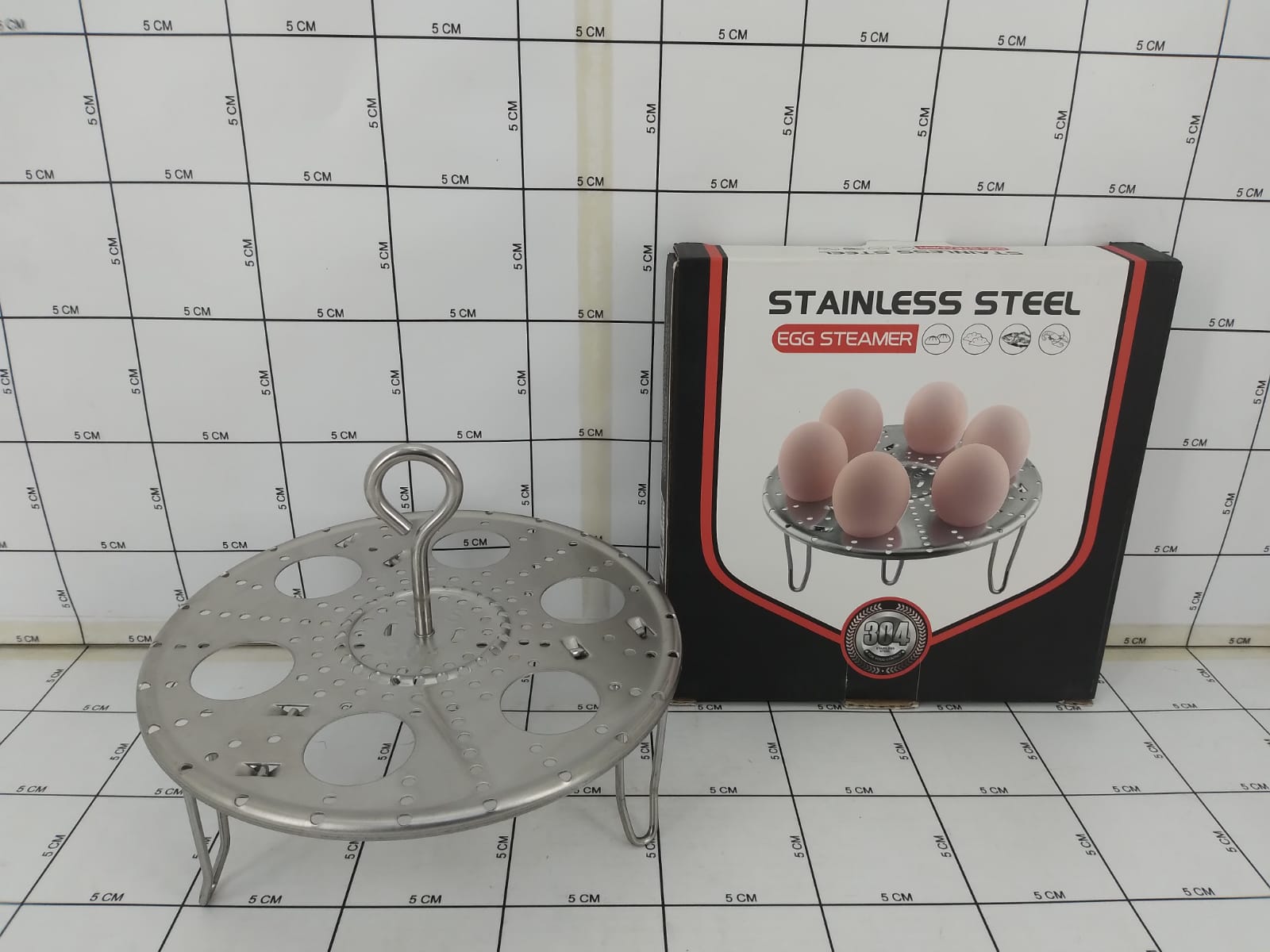 Rak Kukusan Telur Stainless Steel 19.5 Cm