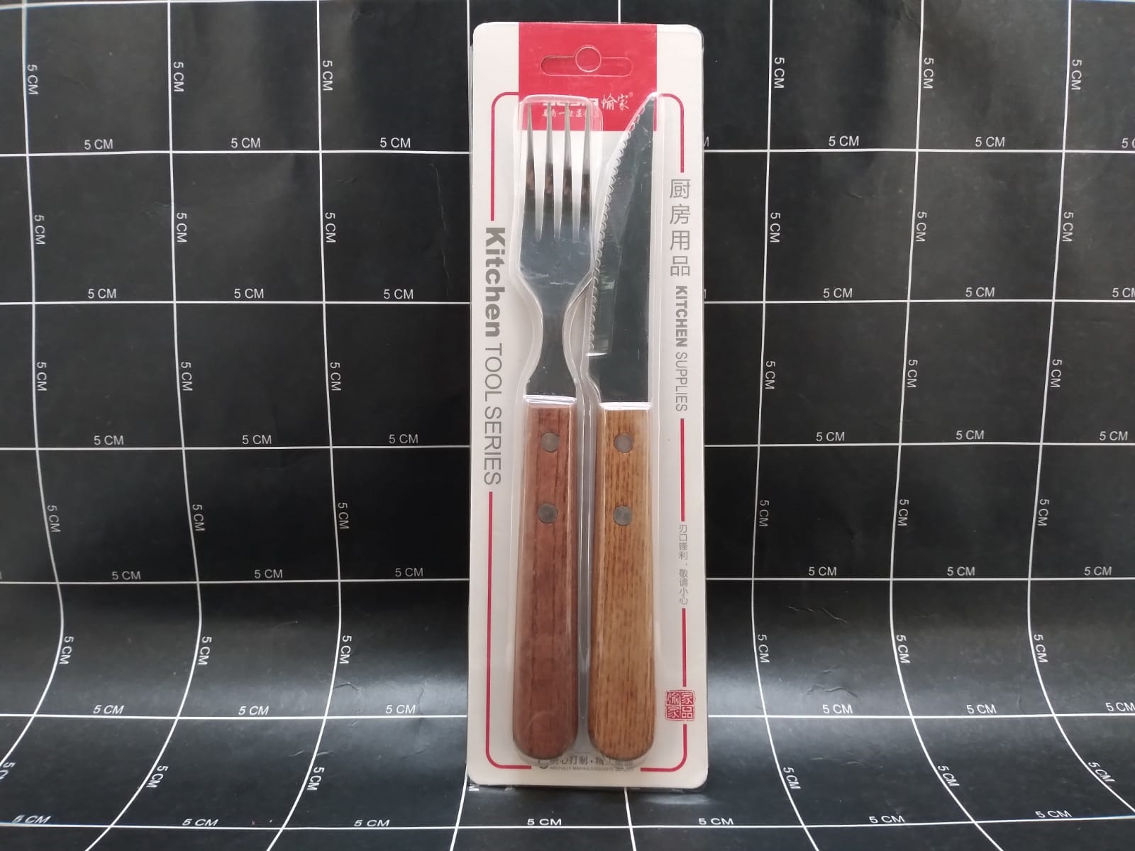 Set Pisau Dan Garpu Steak Gagang Kayu YJ01