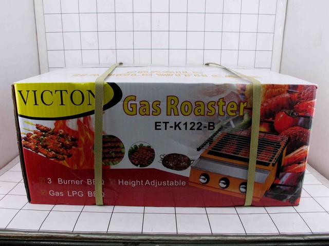 Kompor Gas Roaster Sosis ET-K122 3 Knop