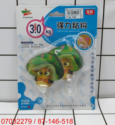GE - Hook Gantungan Dinding Tempel Motif Jamur