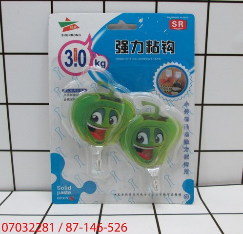 GE - Hook Gantungan Dinding Tempel Motif Buah