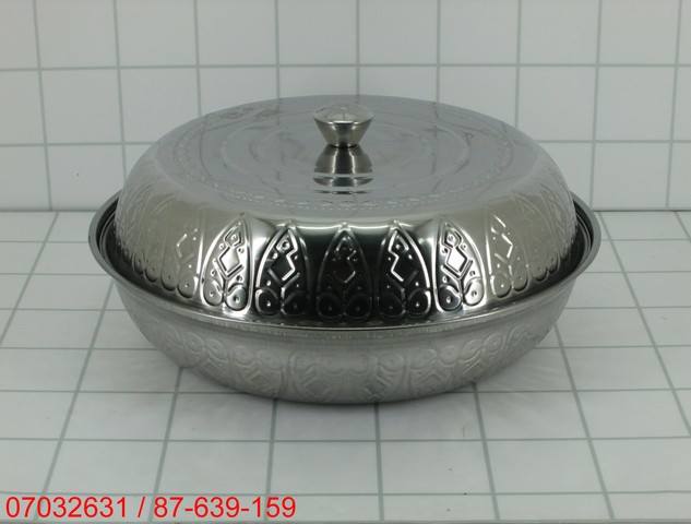 GE - Basin / Baskom Stainless Motif + Tutup 27 Cm