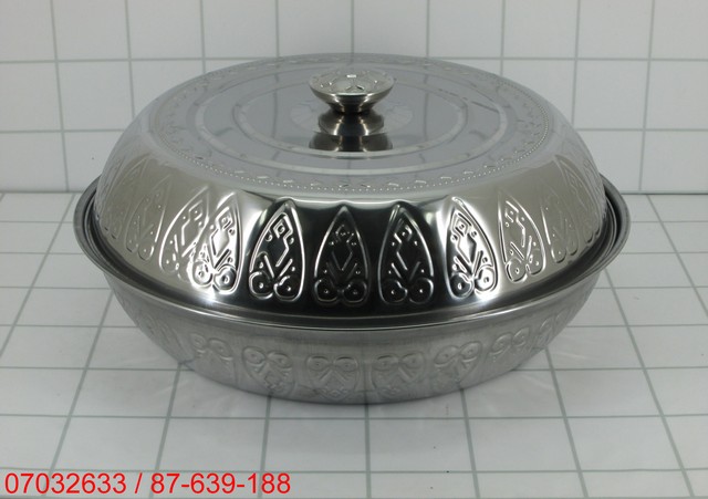 GE - Basin / Baskom Stainless Motif + Tutup 30 Cm