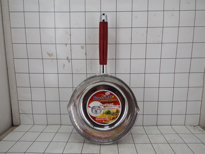 Panci Susu Stainless Gagang Kayu 20 Cm
