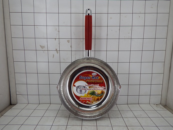 Panci Susu Stainless Gagang Kayu 22 Cm