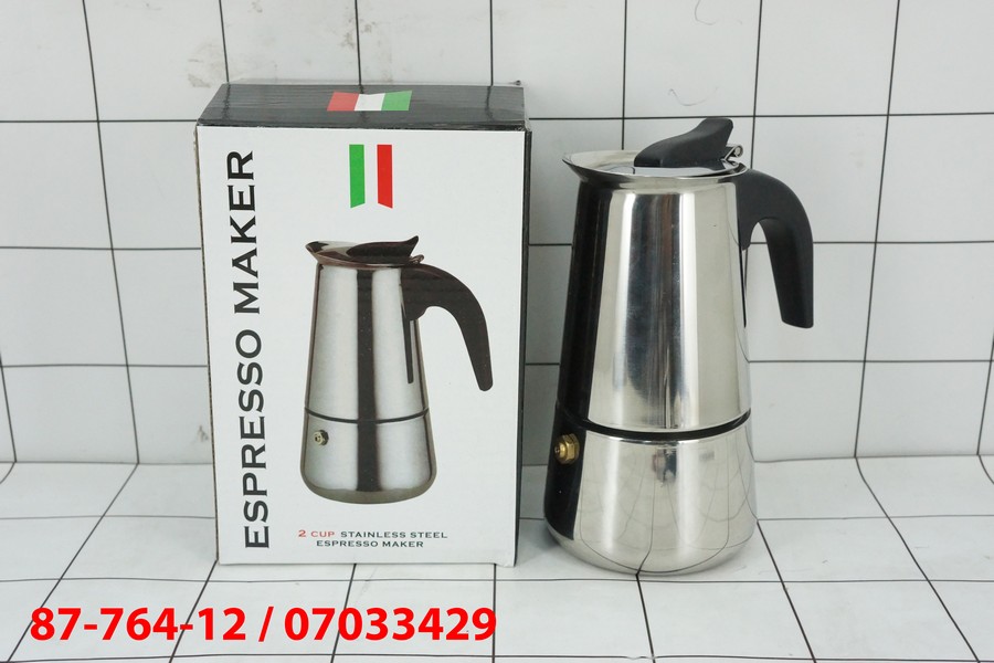 GE - Stainless Steel Espresso Coffee Maker 2 Cup