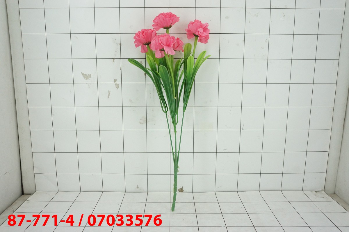 Bunga Artificial Carnation AB-582-4, Bunga Hiasan Plastik Untuk Dekorasi