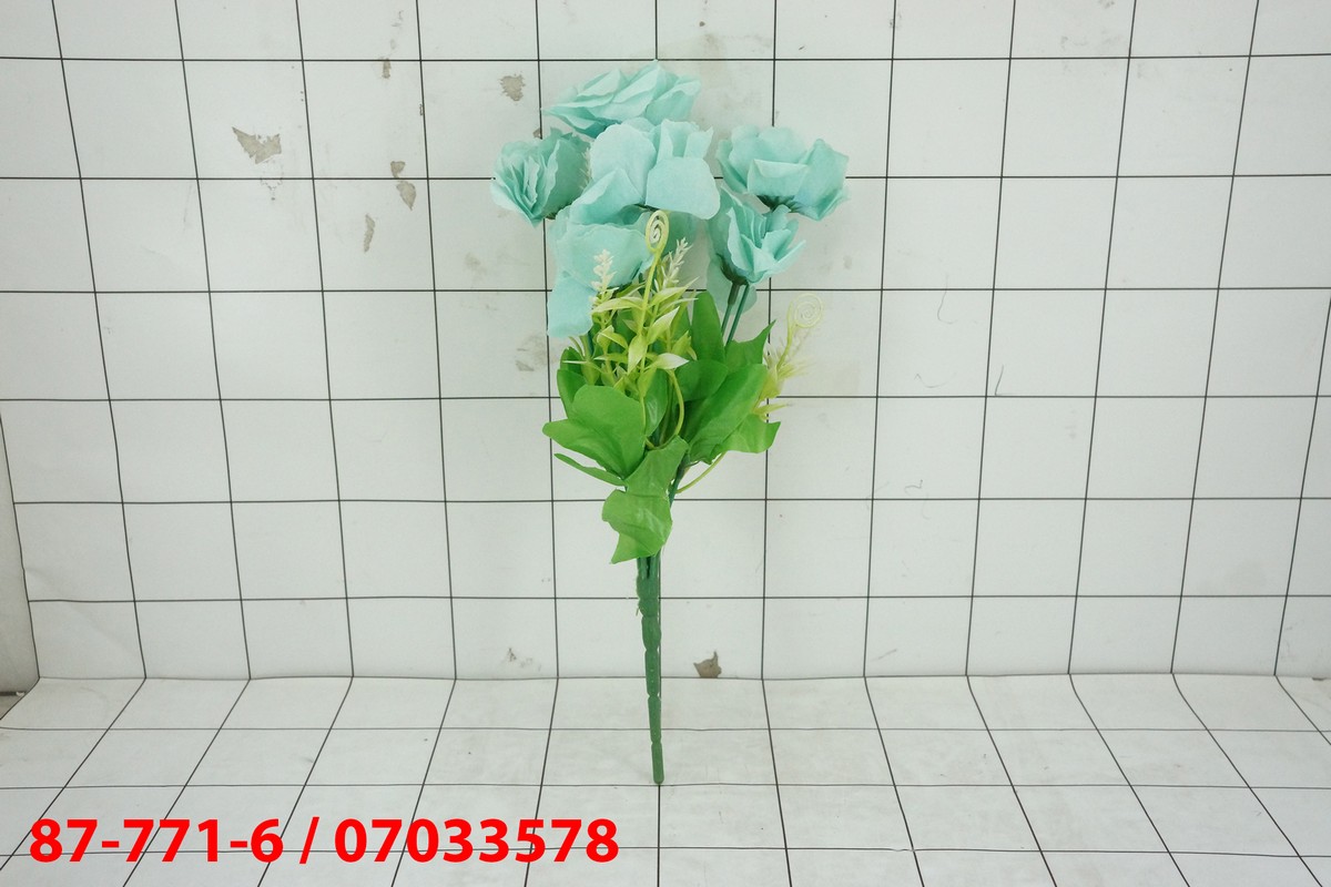 Bunga Artificial Rose AB-582-6 Bunga Hiasan Plastik Dekorasi Buket