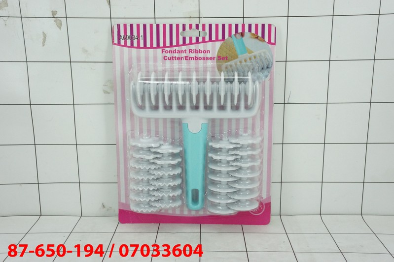 GE - Alat Pemotong Fondant Ribbon Cutter & Embosser Set