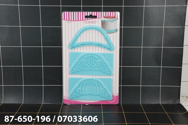GE - Alat Dekorasi Cetakan Kue Timbul 3 Pcs
