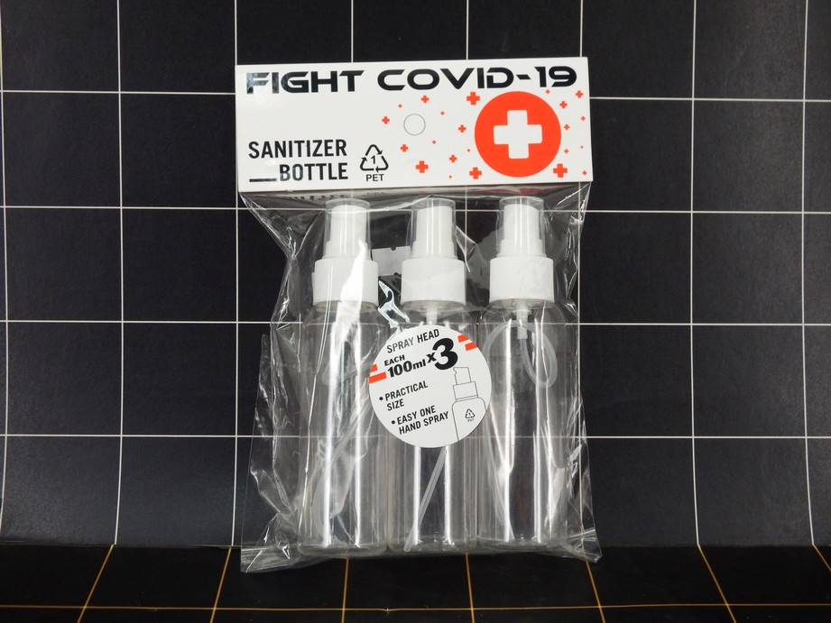 Botol Spray Sanitizer 100ml Tutup Putih 3pcs