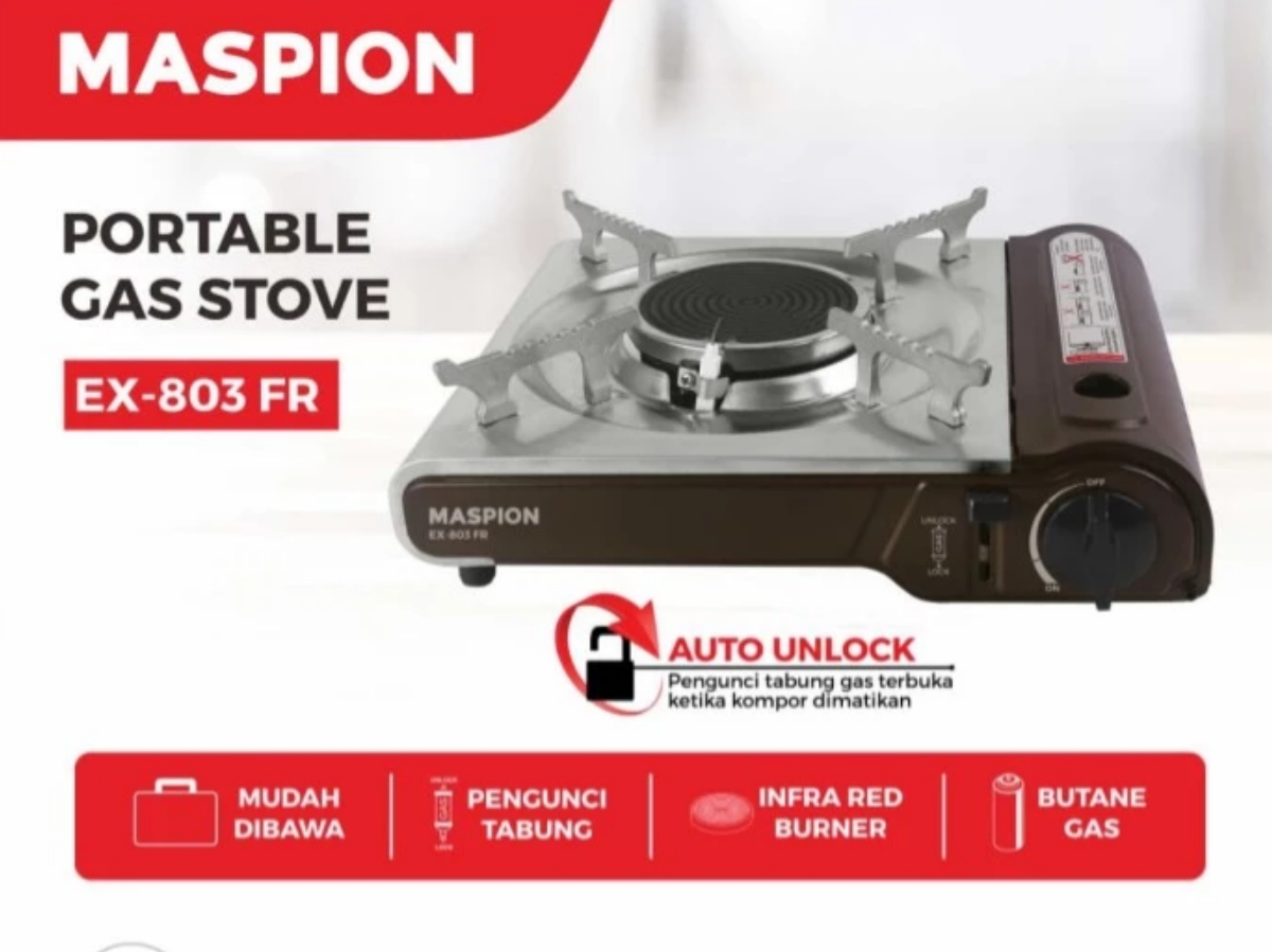 Kompor Portable Maspion  Gas Stove EX-803 FR