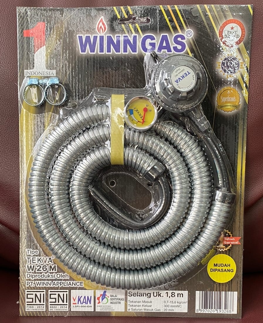 SELANG REGULATOR TEKVA W26 WINN GAS SNI TEKANAN RENDAH