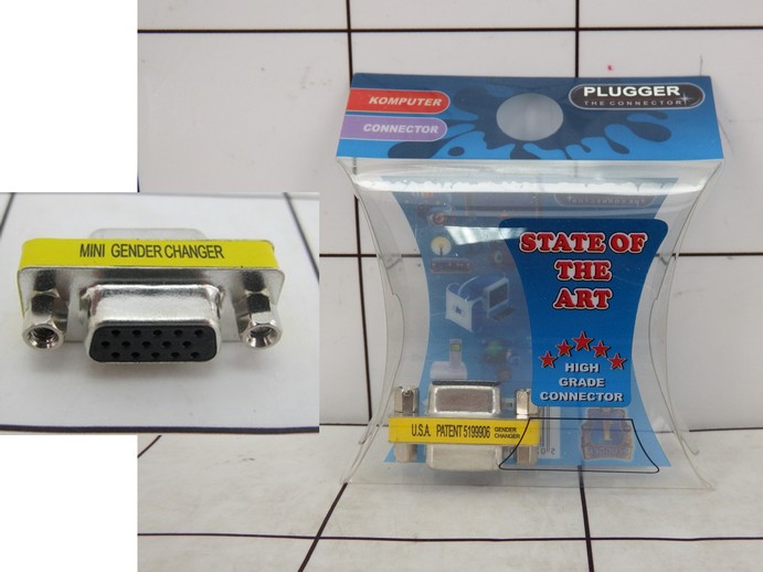 D Sub Adapter 15 Pin Female to Female High Density D-Sub straight metal VGA