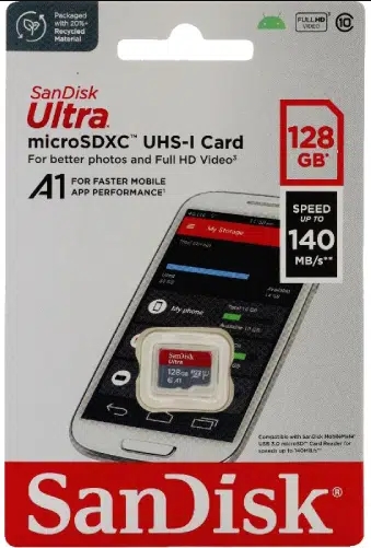 SanDisk A1 Ultra microSDXC 128Gb 140Mbps