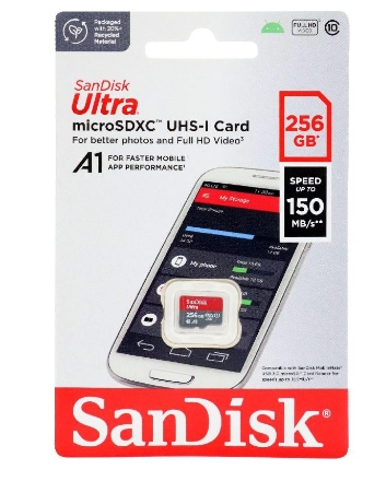 SanDisk A1 Ultra microSDXC 256Gb 150Mbps