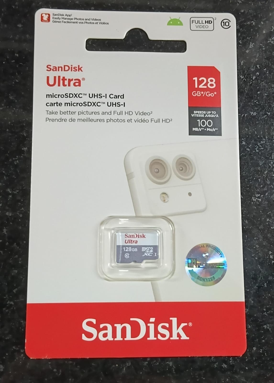 SanDisk A1 Ultra microSDXC 128Gb 100Mbps