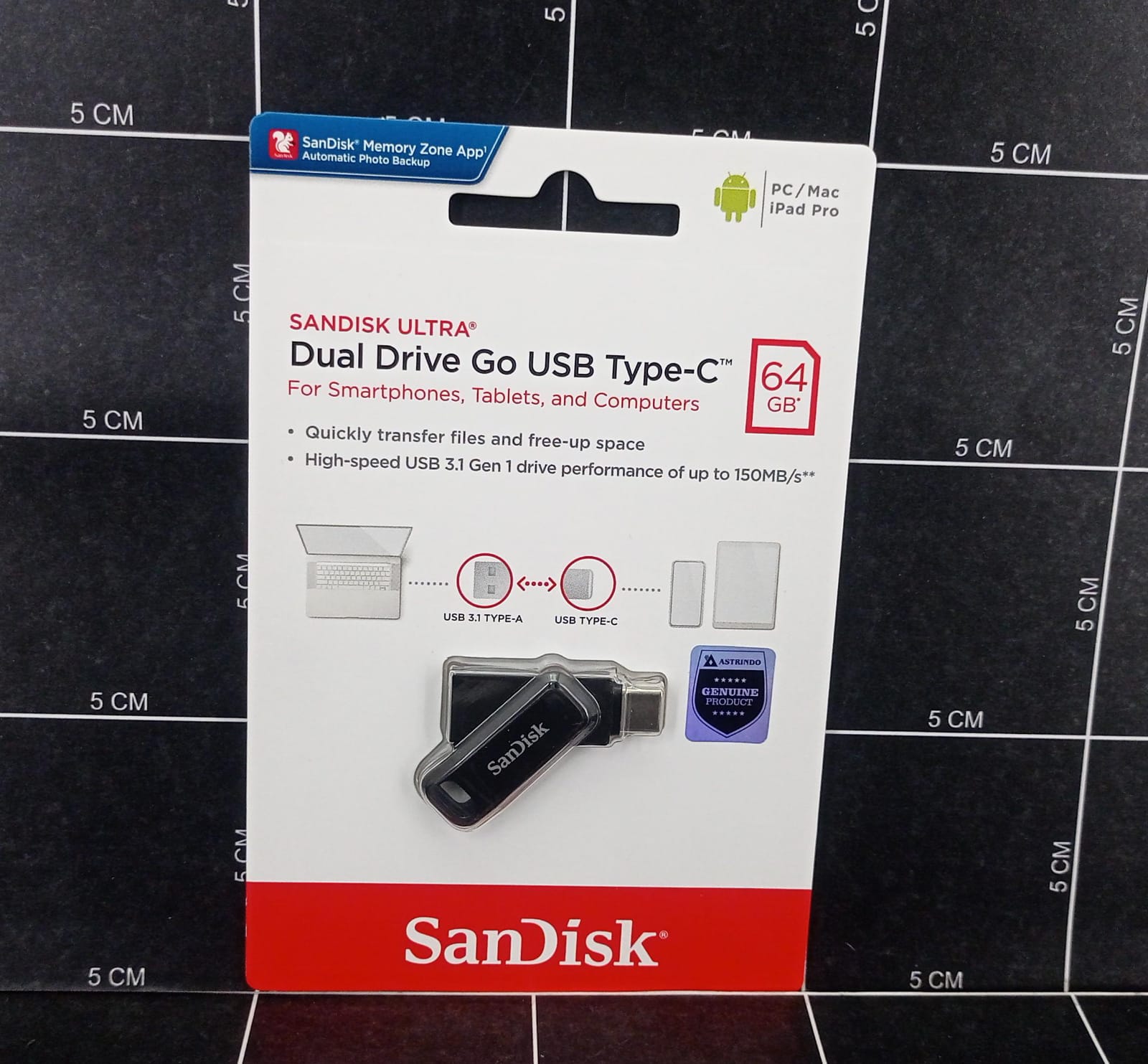 Sandisk dual drive go to USB type C 64gb