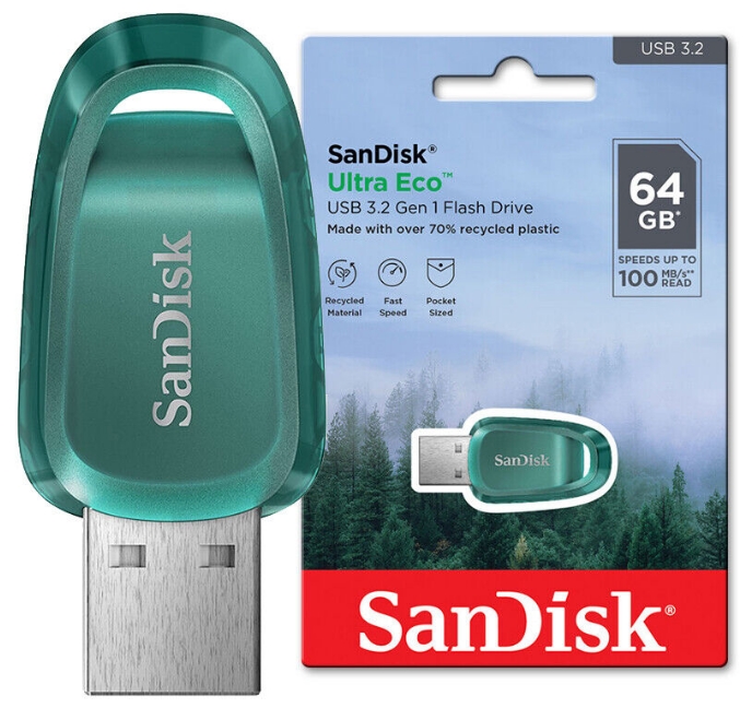 SANDISK Flashdisk Flash Drive 64GB Ultra Eco USB 3.2 CZ96