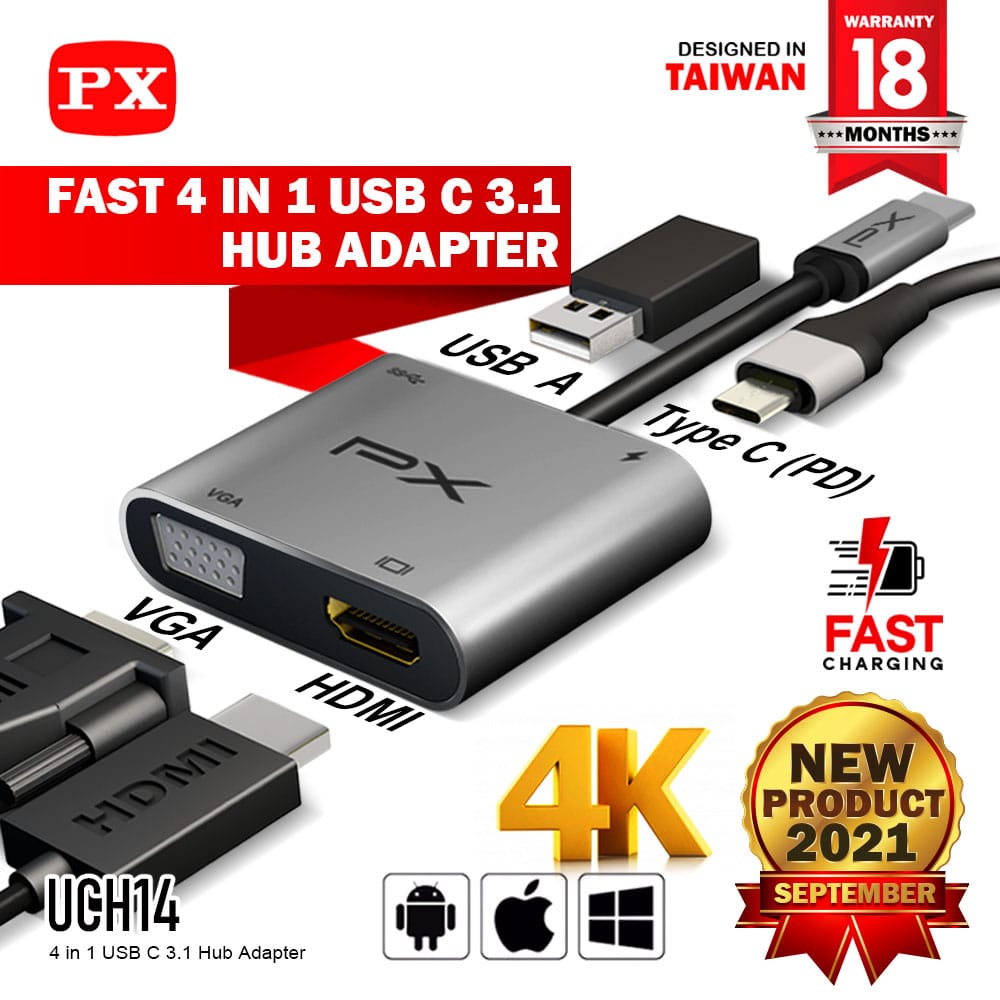 GE PX-USB Hub converter adaptor UCH14 type C