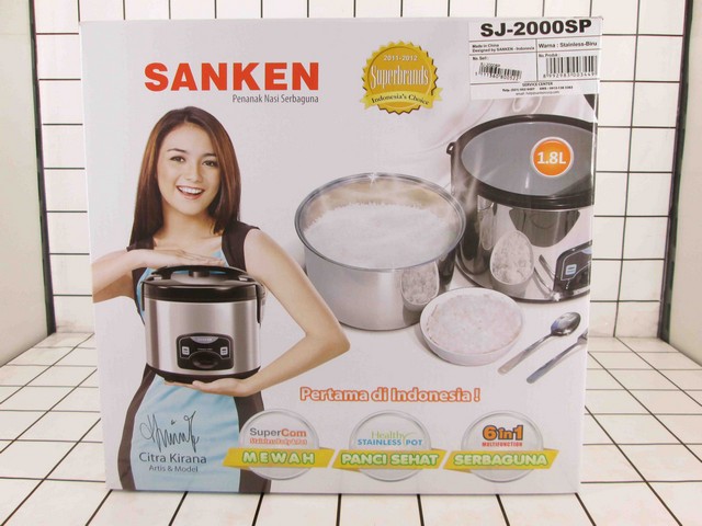 Rice Cooker / Magic Com Sanken Stainless 1,8 Liter SJ-2000 SP