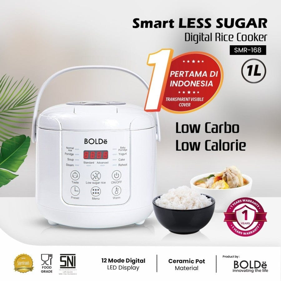 BOLDe SMART Rice Cooker SMR168 1L LESS