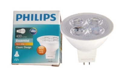 LAMPU PHILIPS LED ESS 5W/MR16 WW 5w. Lumen: 400 lm. Philips 12 Volt, Fitting: GU5.3