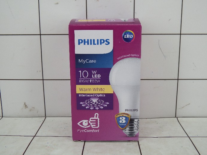 Lampu Philips LED Bulb 10-83W E27 3000K 230V A60-MyCare (Kuning)