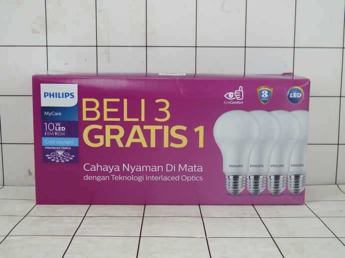 PHILIPS - Lampu LED Bulb Multipack 10 Watt Cool Daylight