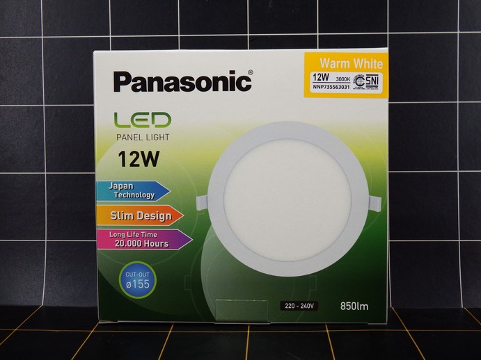 PANASONIC LED PANEL NNP735563 12W Warm White