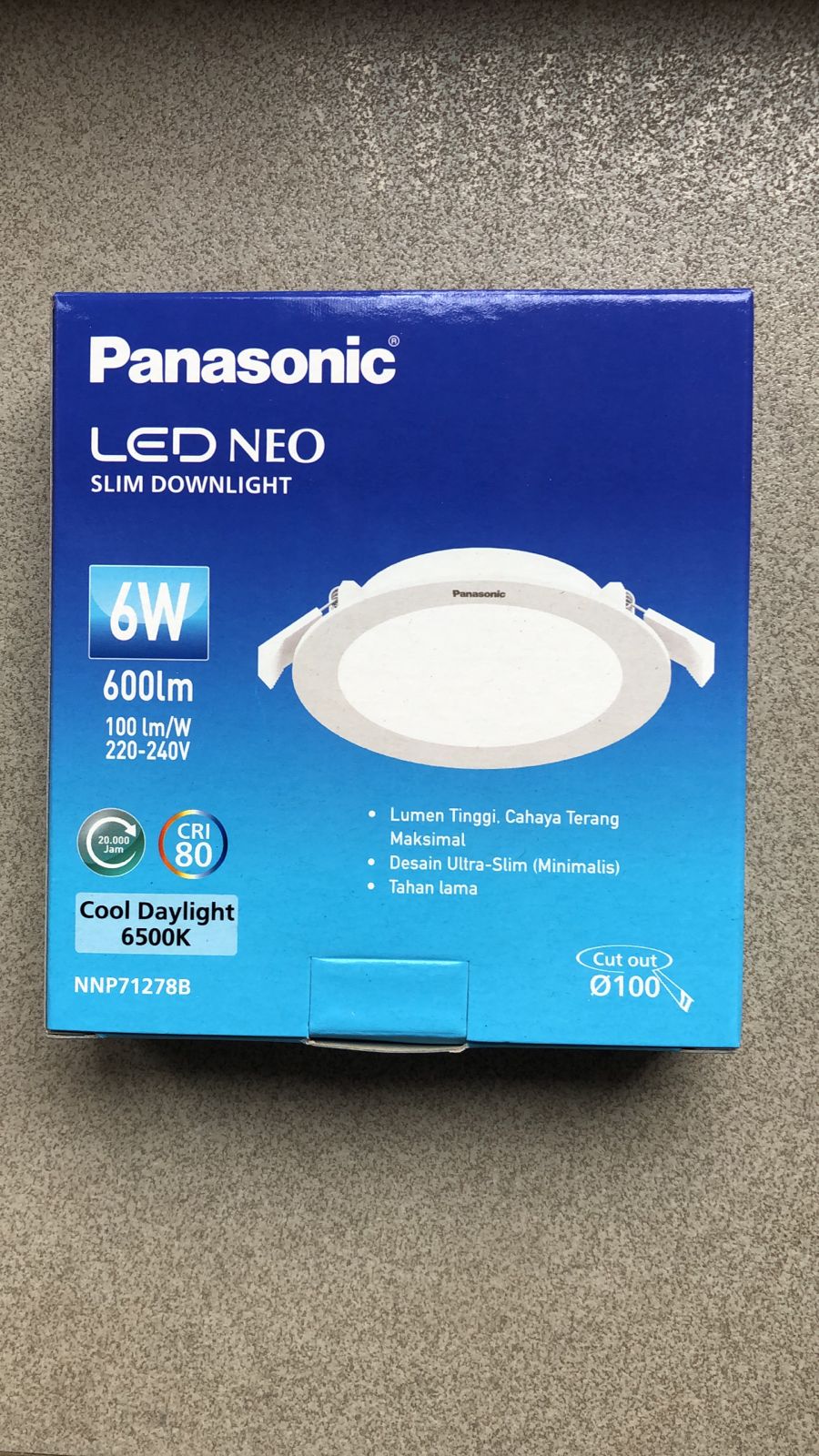 PANASONIC - Lampu Slim Down Light Cool Daylight 6 Watt