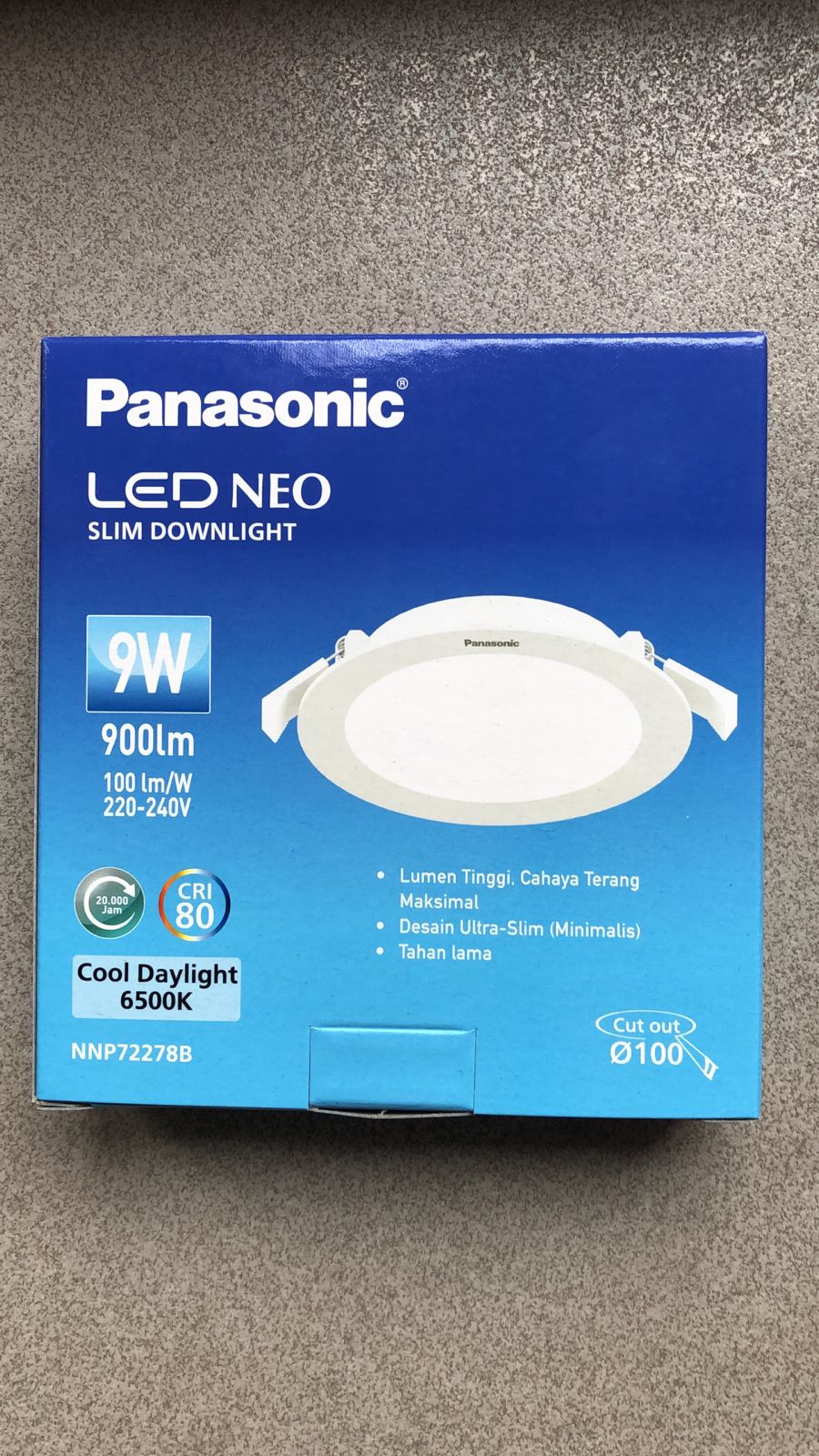 PANASONIC - Lampu Slim Down Light Cool Daylight 9 Watt