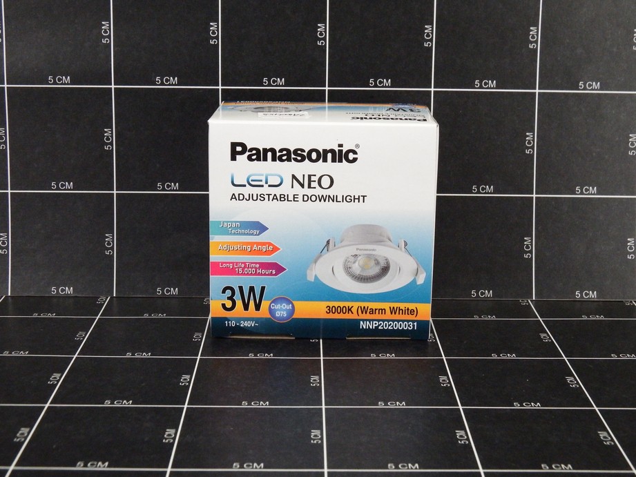 Panasonic Downlight LED Adjustable 3W Warn White