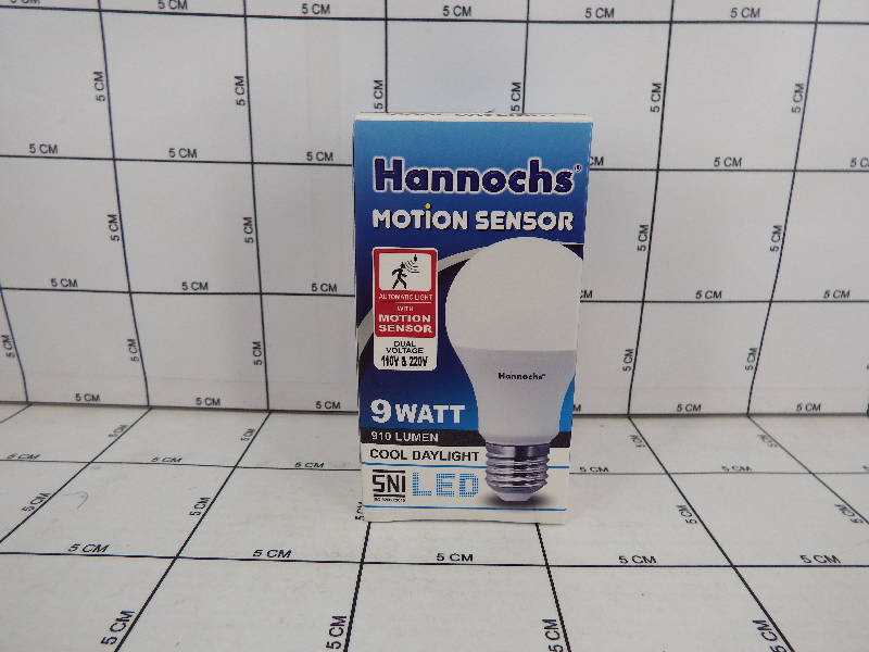 Hannochs Motion Sensor Lampu LED - Putih [9 W]