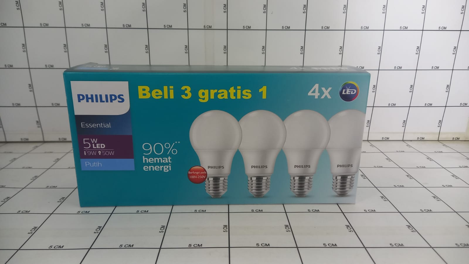 PHILIPS LAMPU LED ESSENTIAL 5W PAKET BELI 3 GRATIS 1