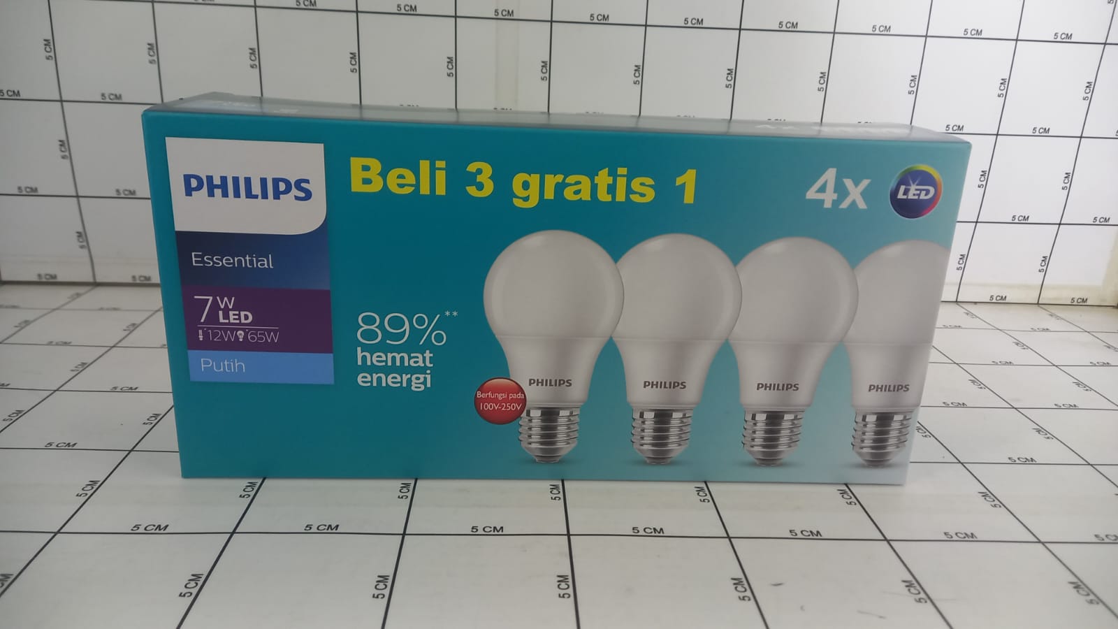 PHILIPS Lampu LED Essential 7W COOL DAYLIGHT Beli 3 + 1