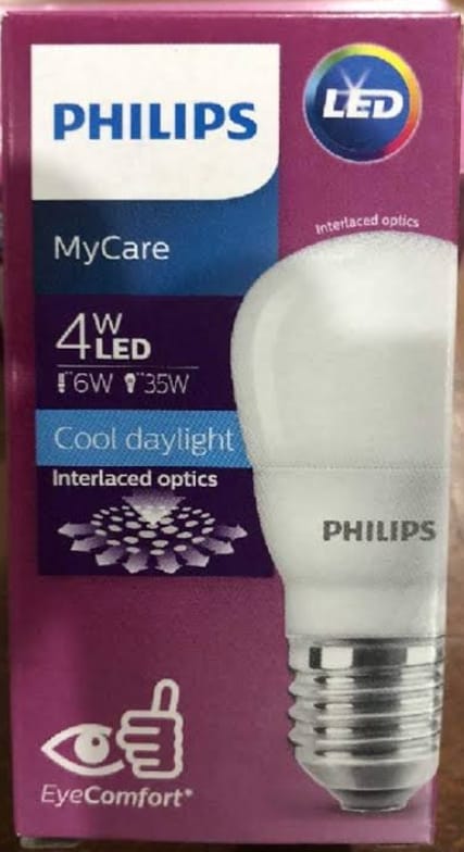 PHILIPS lampu LED MyCare 4Watt Putih Bohlam Cool Daylight