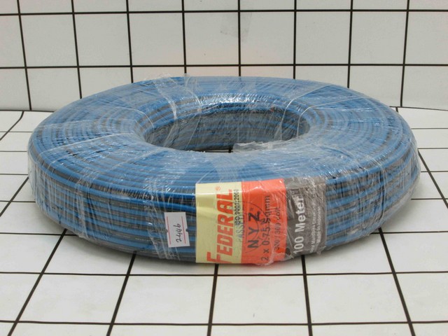 Federal Kabel NYZ 2x0,75mm Biru Hitam Per Meter