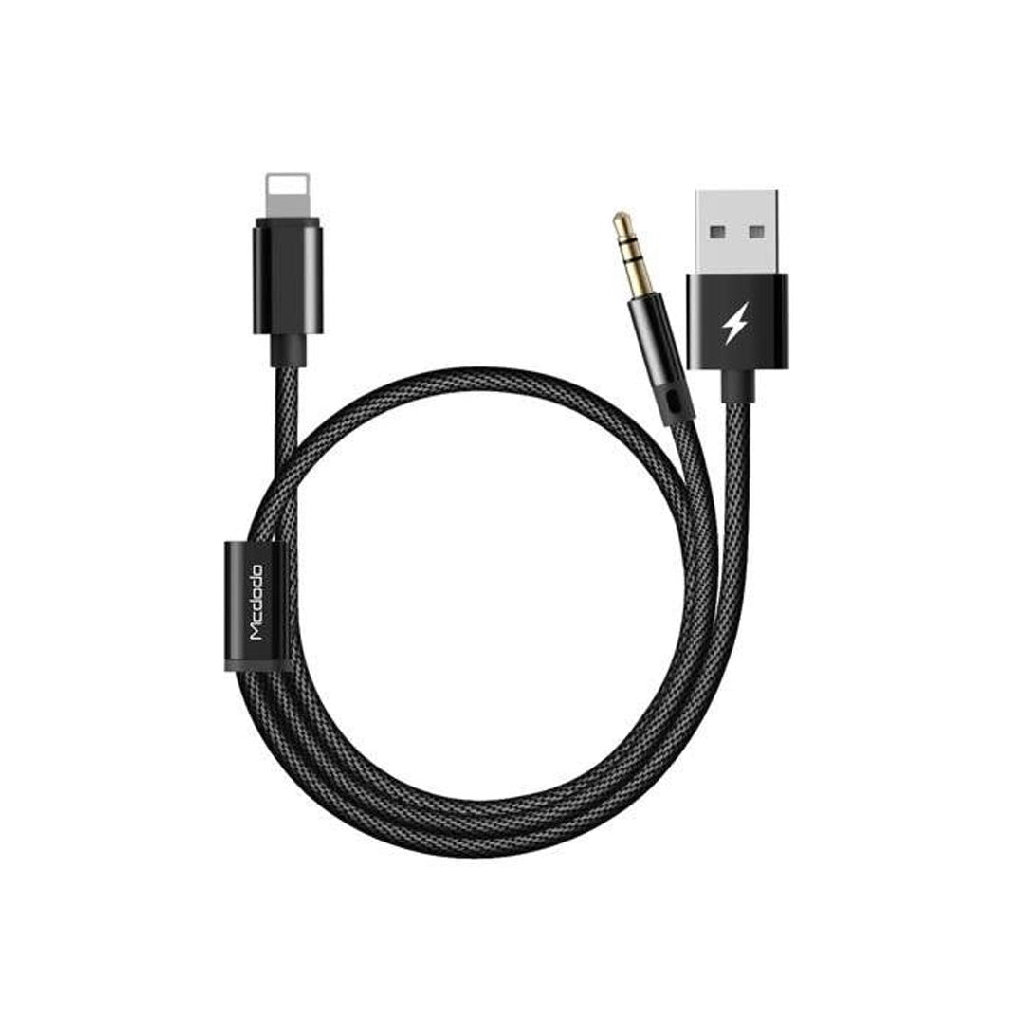 Mcdodo kabel audio 2 in 1 Black CA3461